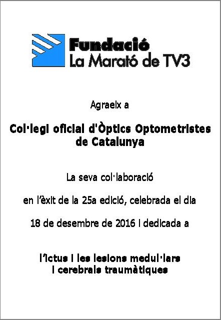 Rebem el Diploma de la Marató